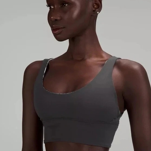 NWOT Lululemon Sz 4 Align Bra Shine Silver Support Sports Bra A/B Cup Reversible - Picture 4 of 9